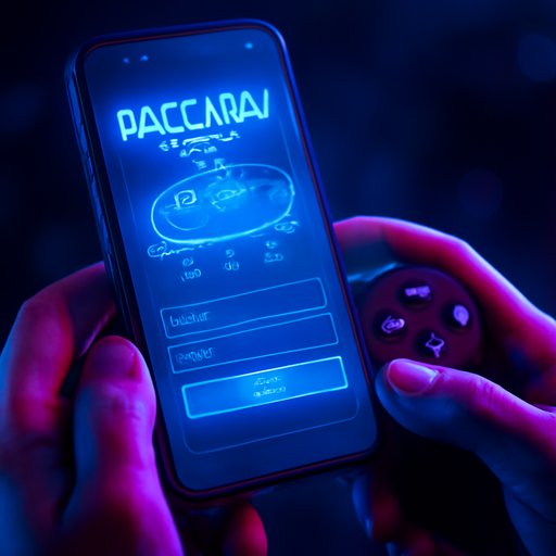 baccarat online app login screen on iPhone